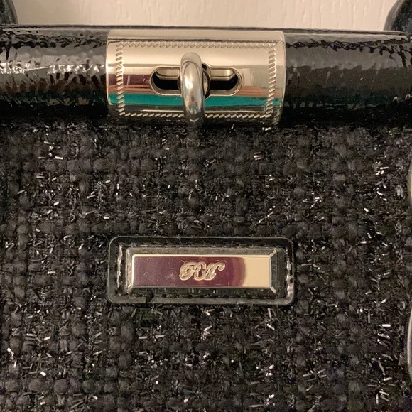 Black Tweed and Black Patent Bag - Picture 10 of 17